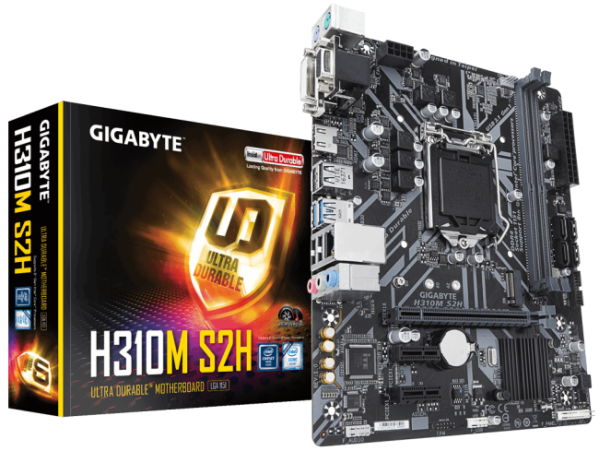 Gigabyte H310M S2H 2.0 Motherboard CPU i3 i5 i7 LGA1151 Intel DDR4 DVI VGA HDMI